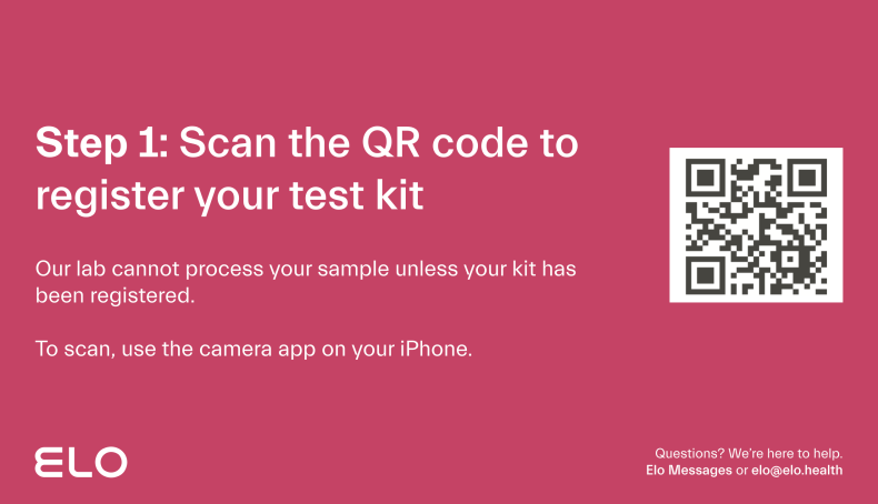 QR code for test kit