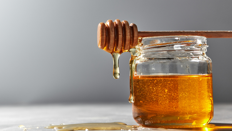 honey in a jar