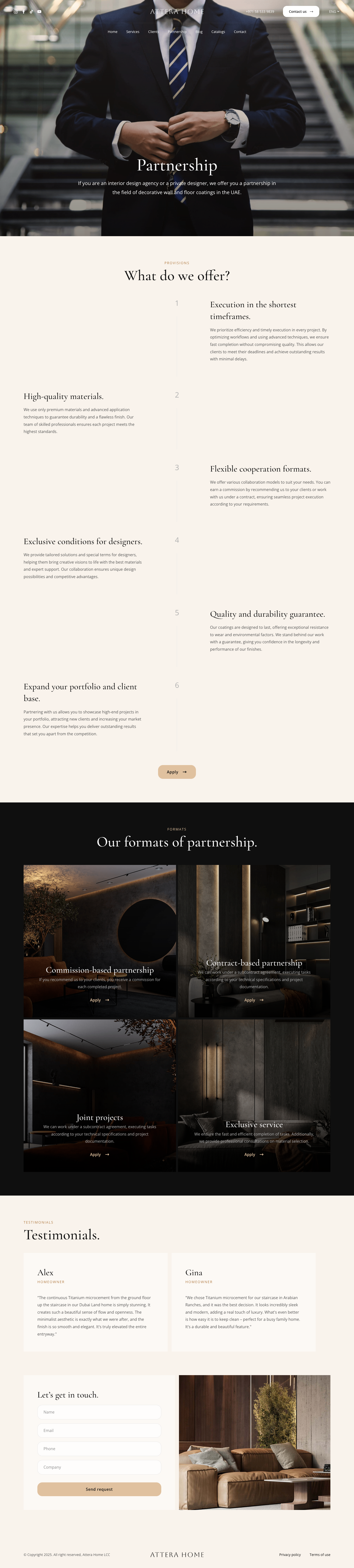 Webunites – Attera Home: Partnership