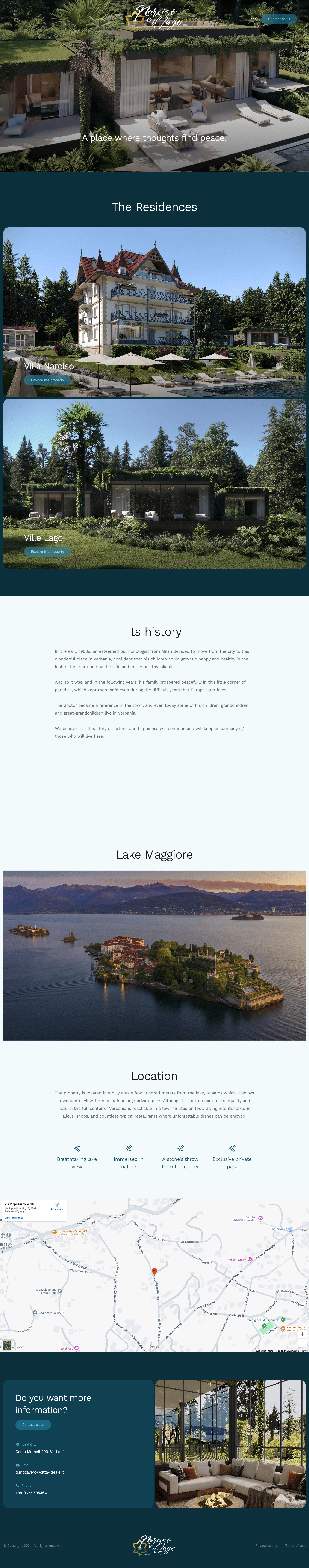 Webunites – Narciso e il Lago: Homepage