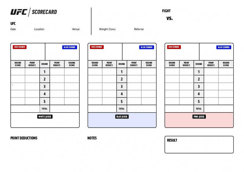 MMA Scorecard Template