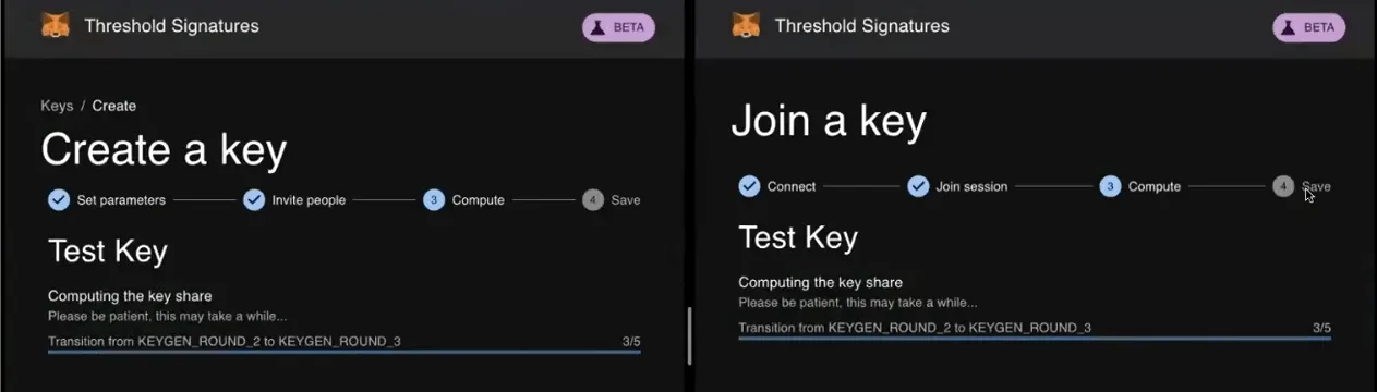 Distributed Key Generation as a MetaMask snap in ECDSA-WASM