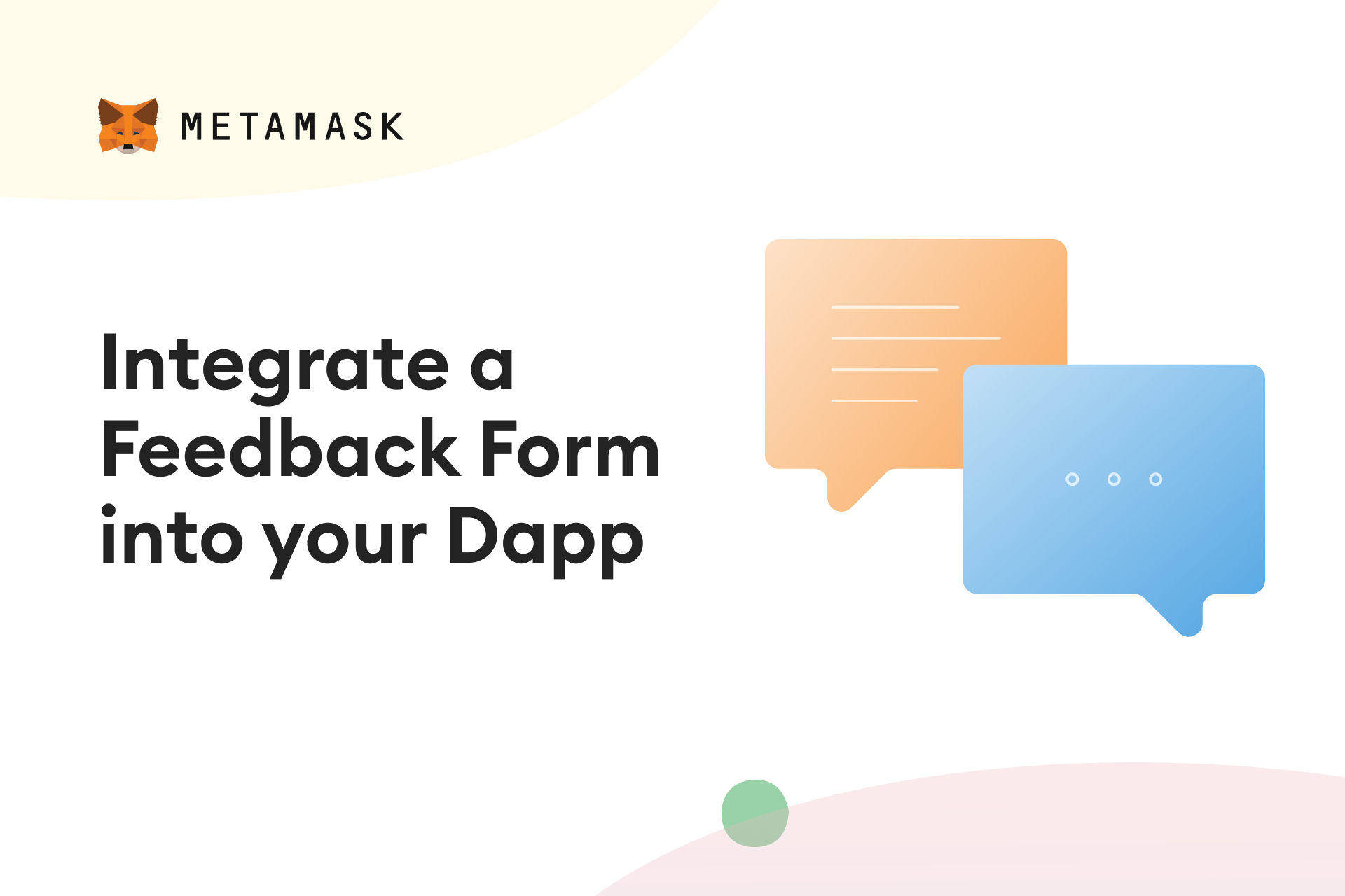 integrate a feedback form into your dapp