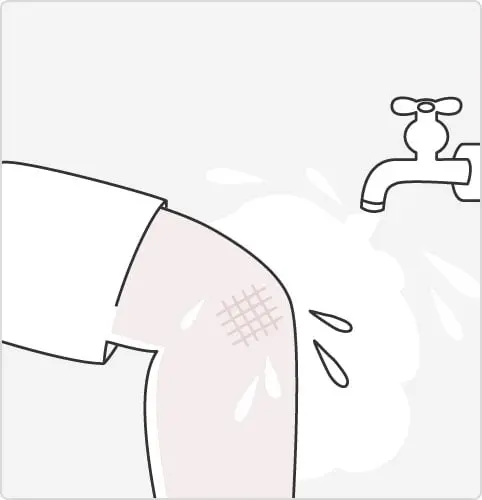 キズパワーパッド™の使い方STEP1 キズ口を洗う