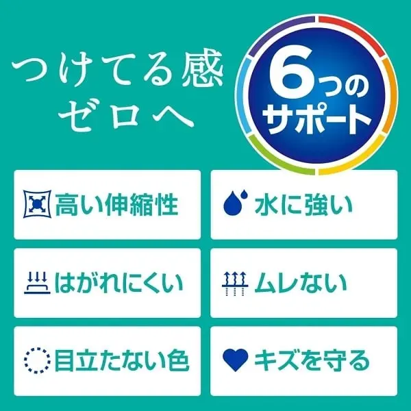 バンドエイド® 快適プラス  6つのサポート