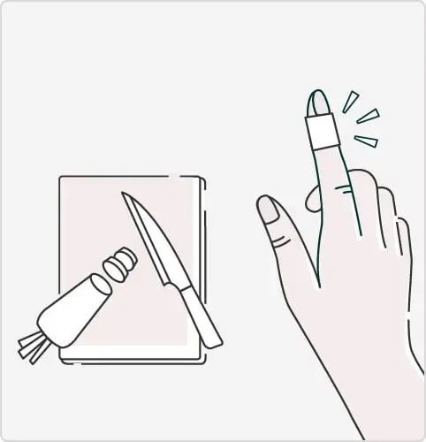 キズパワーパッド™で処置できるキズ 軽い切りキズ