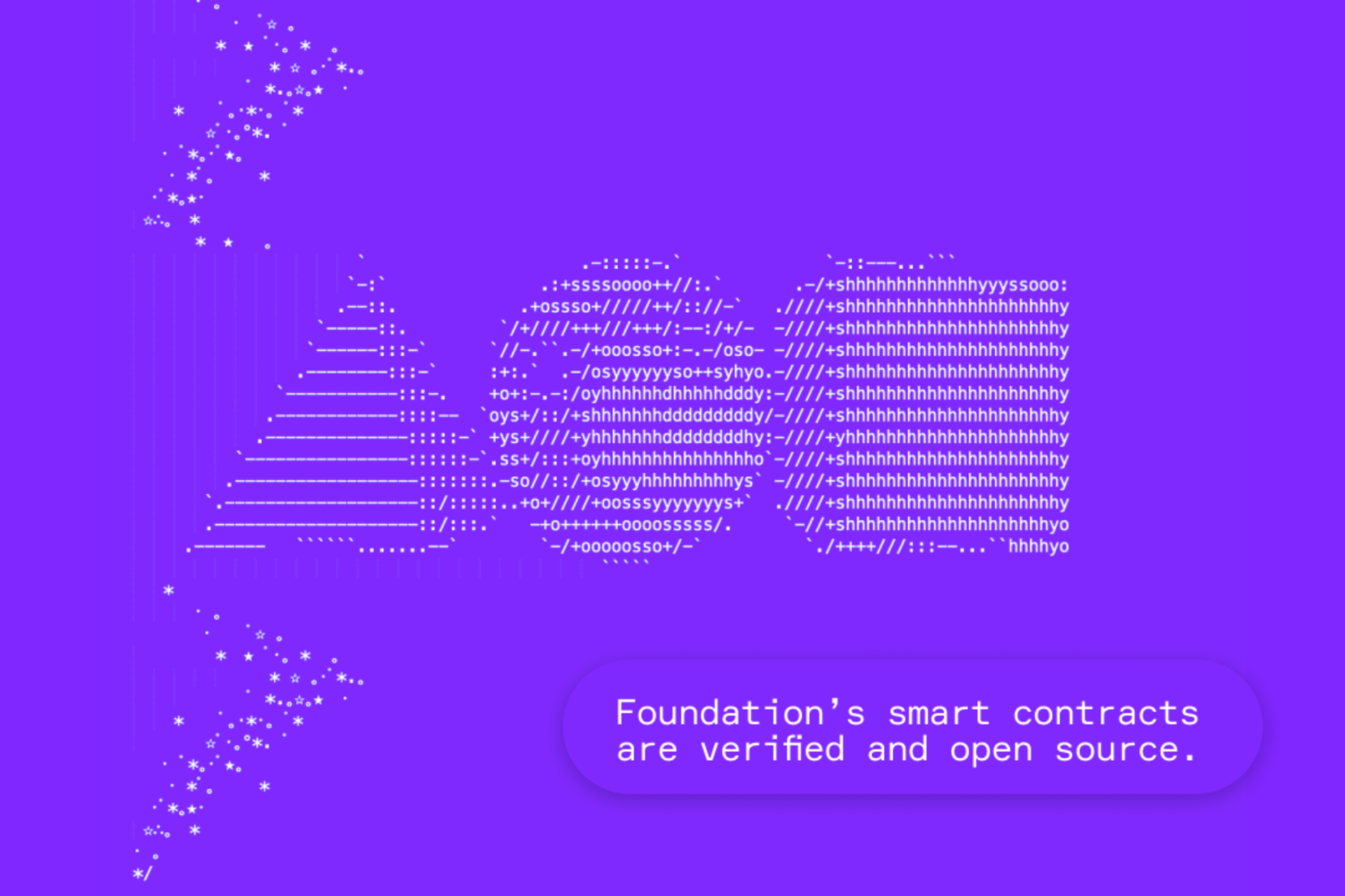 Foundation’s smart contracts are verified and open source.