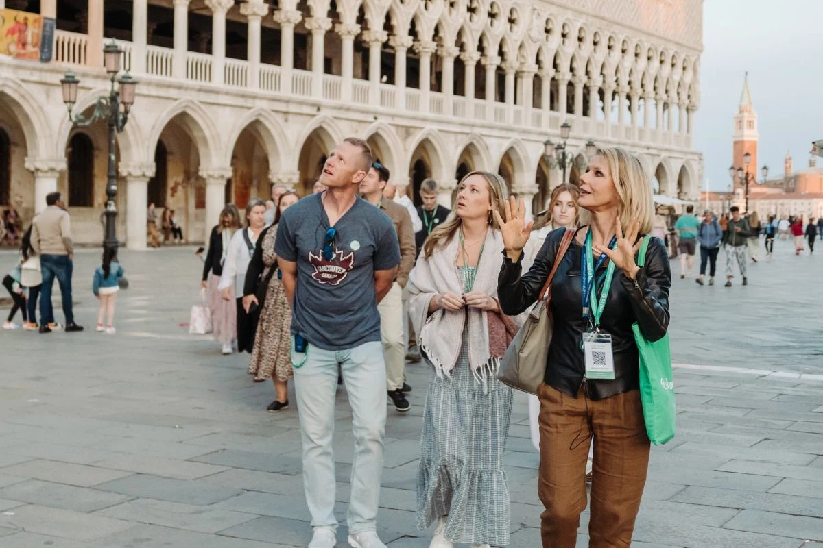 Pristine Legendary Venice: The Doge's Palace at its most peaceful, with St. Mark´s Basilica terraces 2