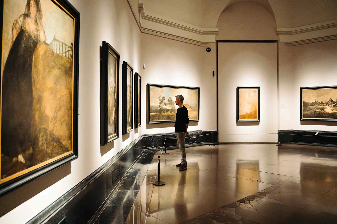Man at Madrid Prado art gallery