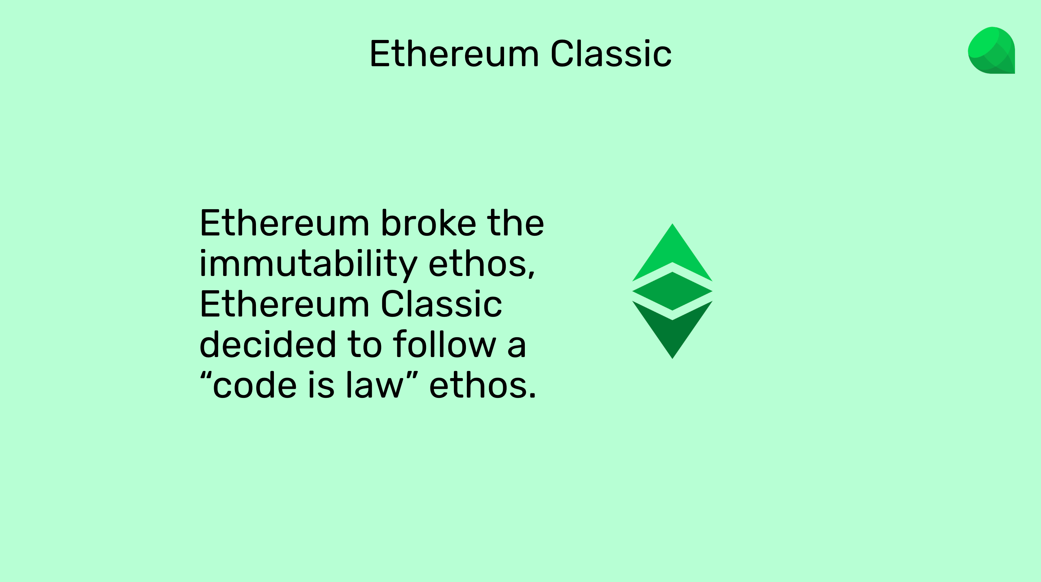 ETC is code is law.