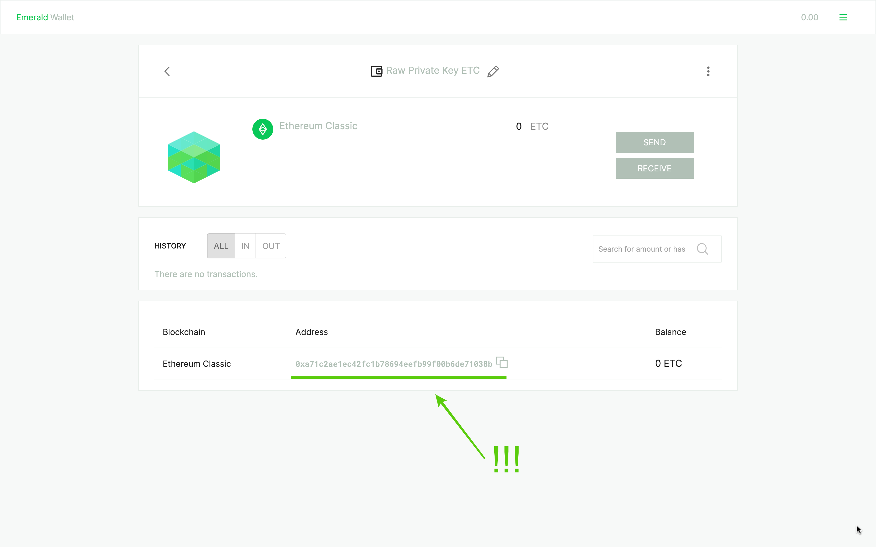 Check out your new Ethereum Classic wallet.