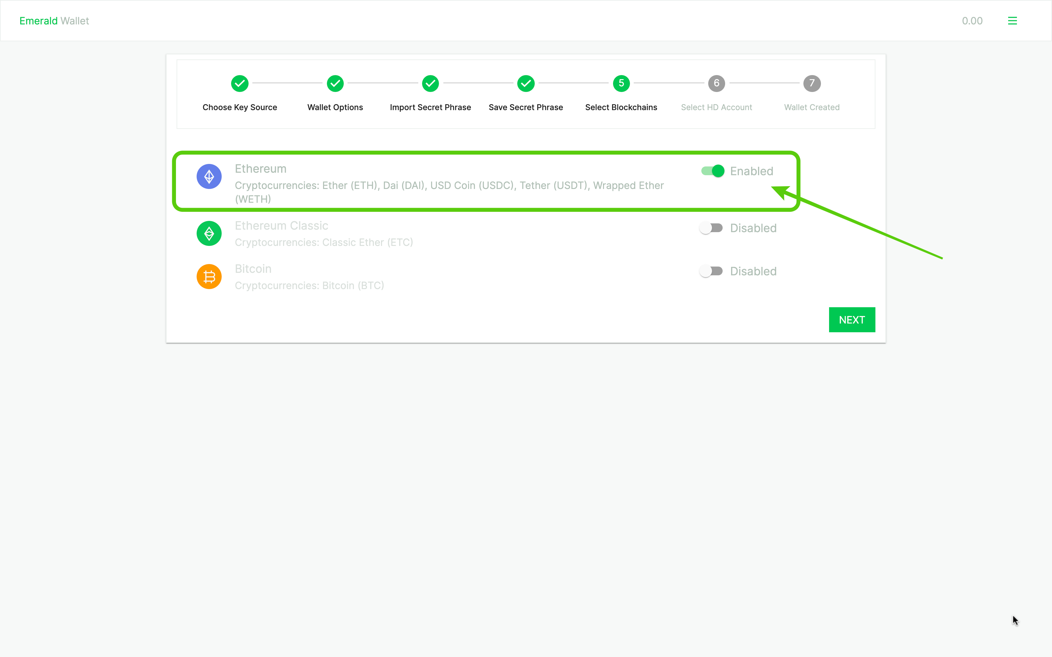 Select blockchains.