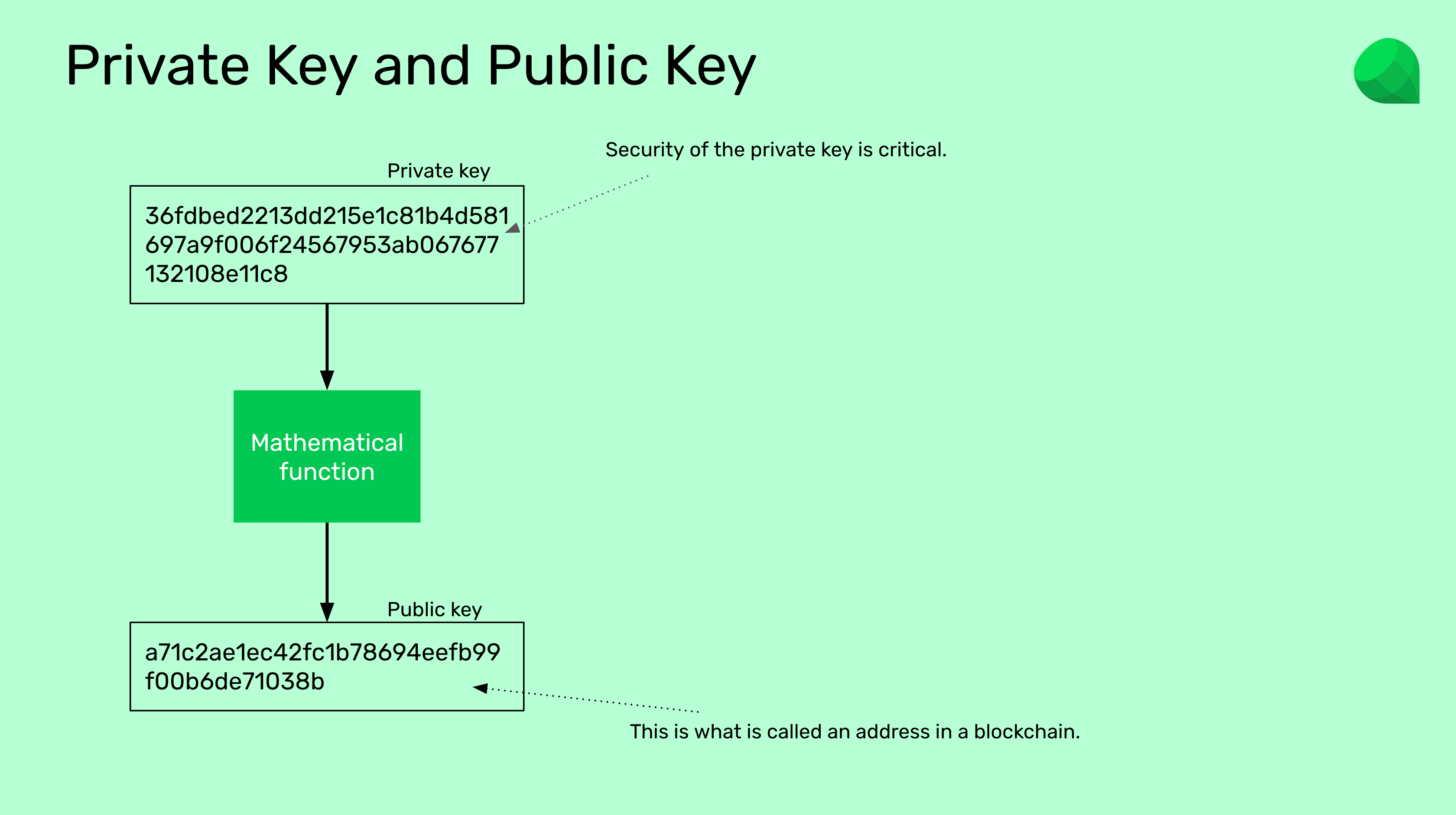 Public key and private key.