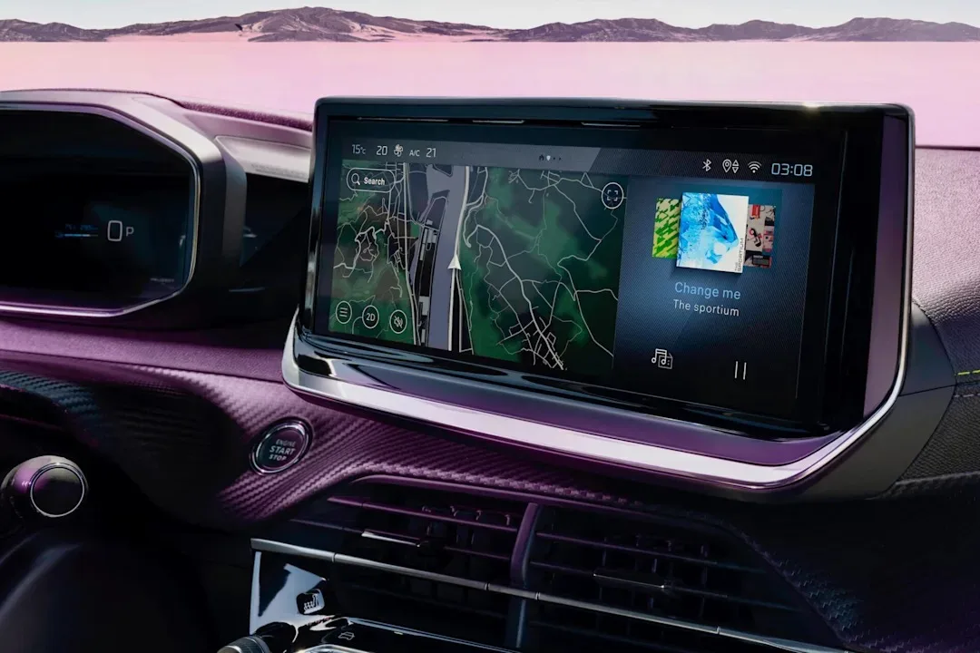 Skärm vid instrumentpanel