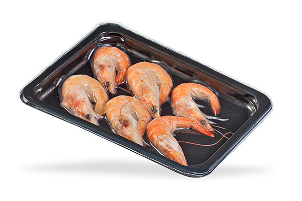 With TraySkin®, Nemco offers an attractive packaging solution for your food products, such as shellfish. A highly transparent skin film is placed over the product, preventing drip loss. This keeps the product in place and provides it with an outstanding presentation.