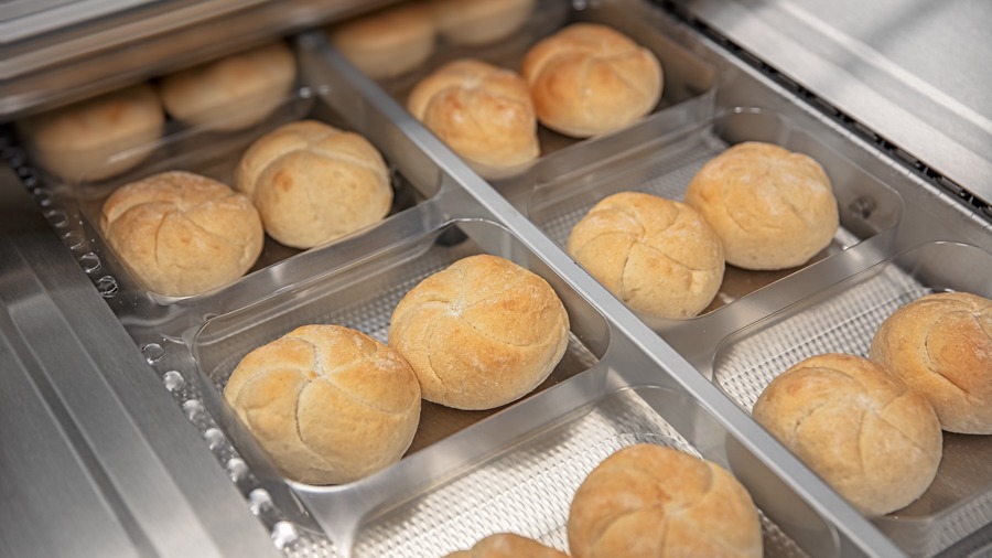 Dybtrækker til emballering af bagari og konfekture - brød i bakkeemballage