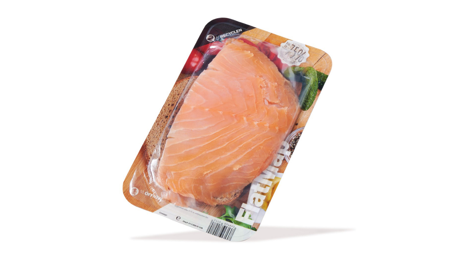 FlatMap from Nemco is the perfect solution for highlighting the product in the refrigerated display. We have a wide range of meat packaging, including for salmon and other fish, several of which are reusable or plastic-reduced skin pack products.