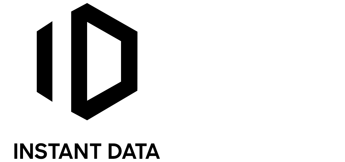 InstantData Logo in schwarz/weiß