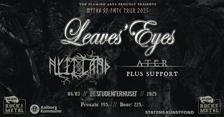 ARM koncert feat. Leaves Eyes, Nytt Land, Ater + TBA