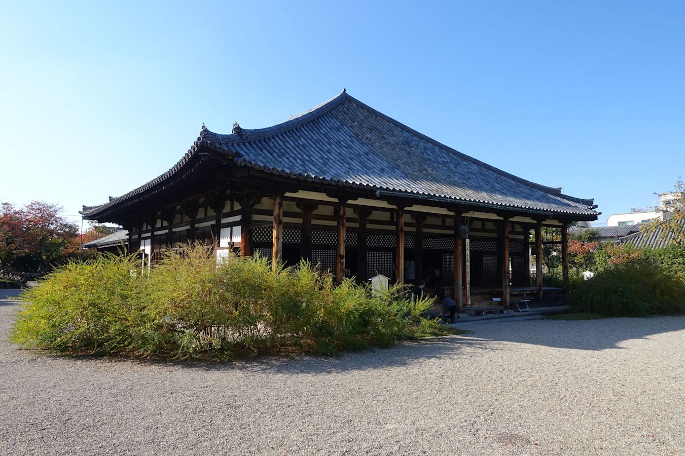 Edificio principal de Gangoji en Naramachi, Nara