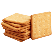 A stack of crunchy crackers