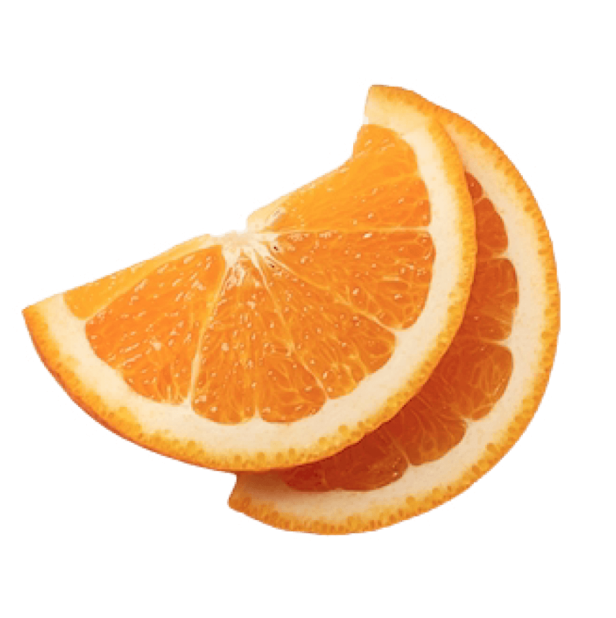 Two orange slices.