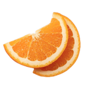 Two orange slices.