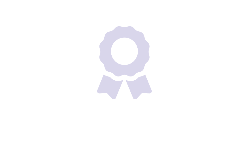 A transparent vector of a purple ribbon, representing an award