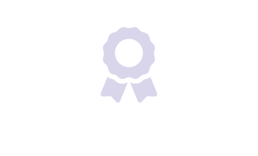 A transparent vector of a purple ribbon, representing an award