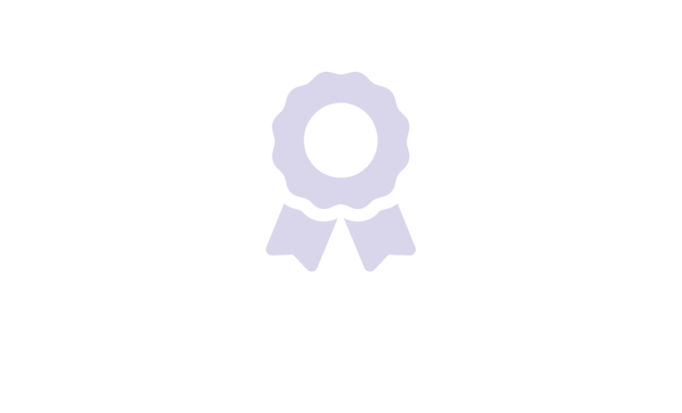 A transparent vector of a purple ribbon, representing an award