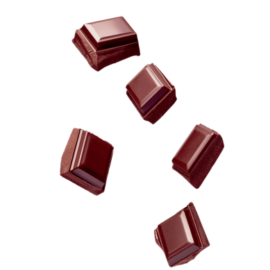 Five chocolate squares.