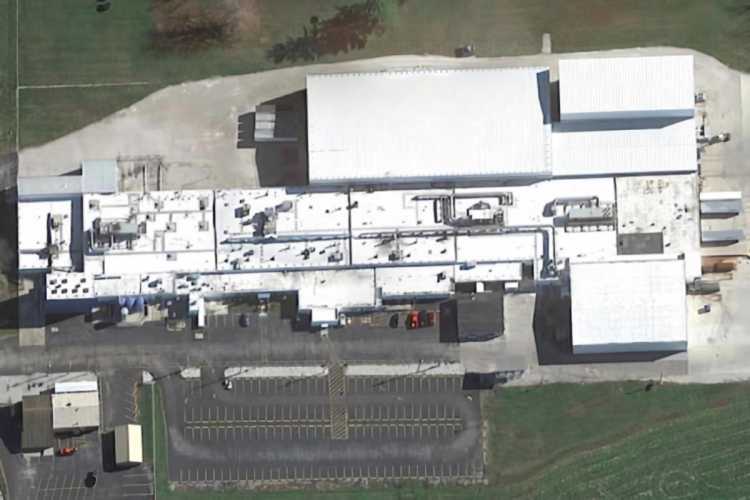 An aerial view of the Seelyville Production Facility