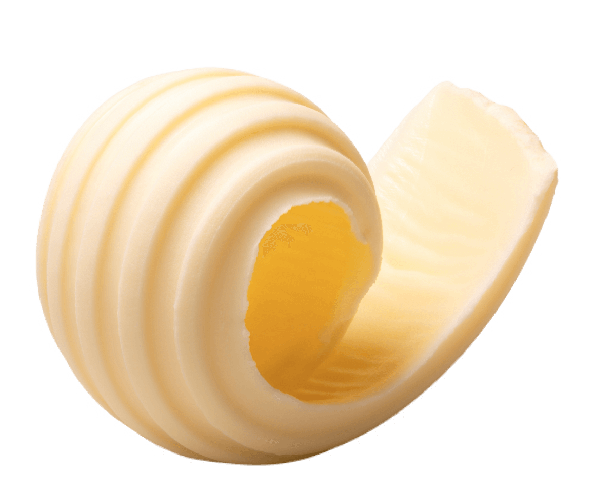A twirled piece of butter.