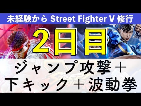 【未経験から修行 2日目】31歳（会社員・男性）が「ジャンプ攻撃＋下キック＋波動拳」をただ練習する配信 #ストV（2020/09/05 深夜