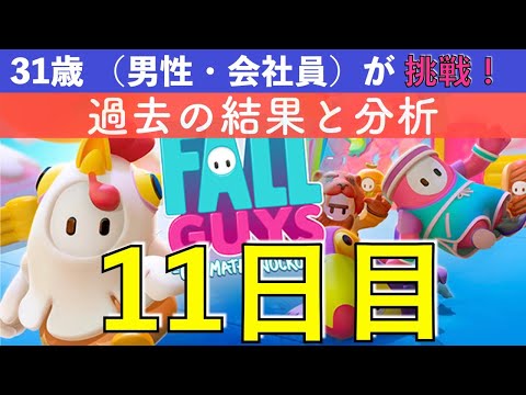 【めざせクラウン 11日目】 過去の結果を分析しながら…  31歳（会社員・男性）Fall Guys に挑戦