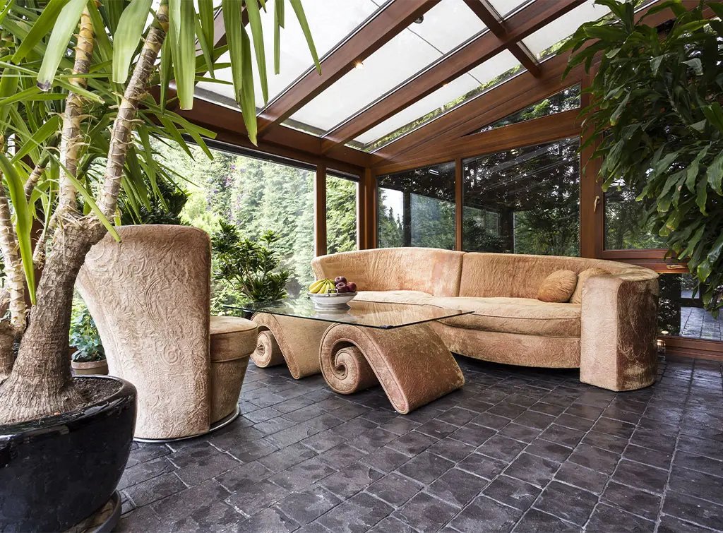 be creative with large pieces in a conservatory