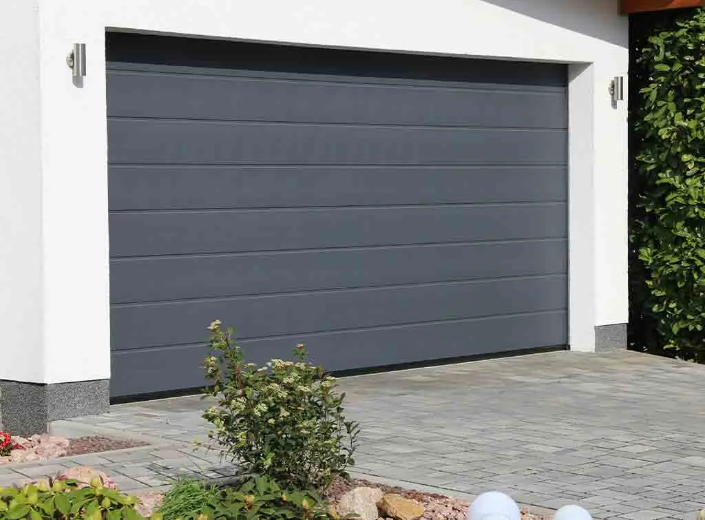 Grey garage door - contemporary look