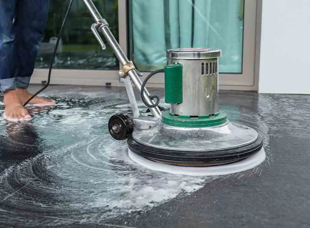 Stone floor cleaning 