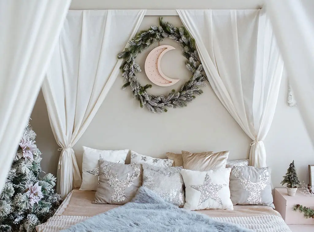 silver bedroom ideas for christmas