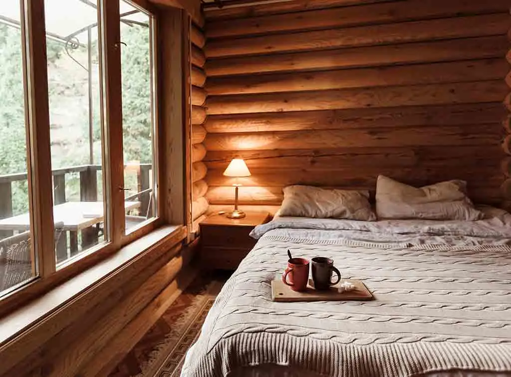 log cabin inside