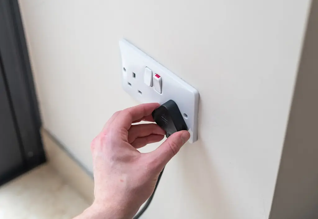 Double socket on wall