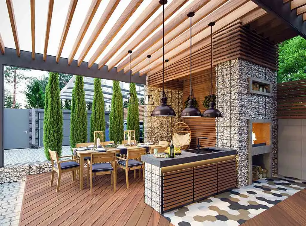 Garden gazebo ideas - go for a restaurant shelter out back