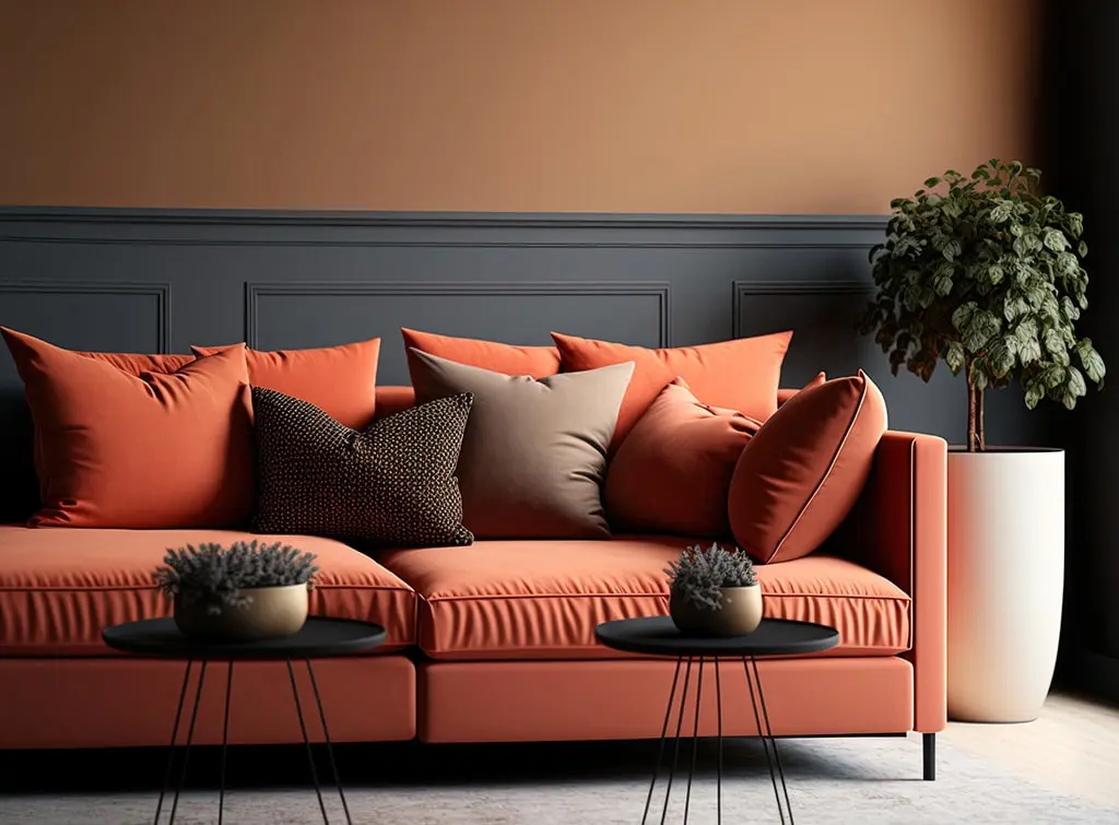 Peach furniture concept image