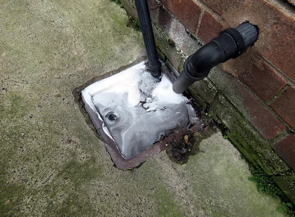 Blocked outside drain