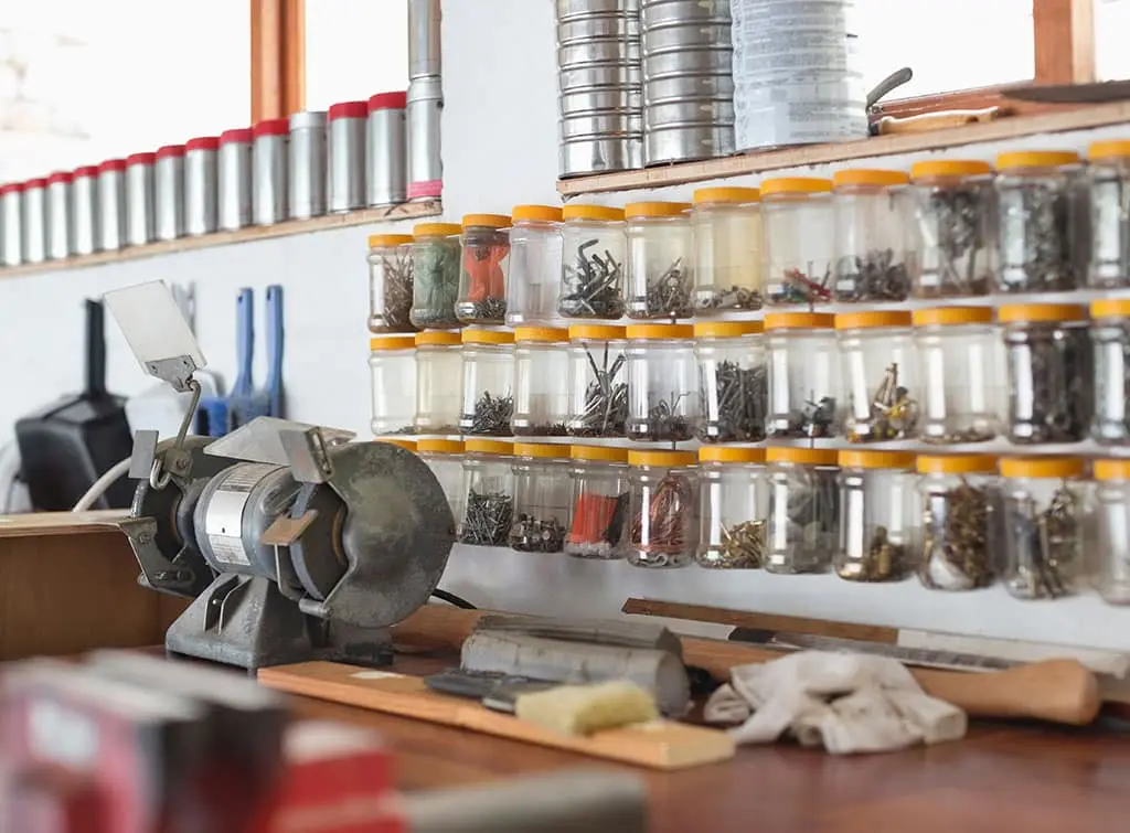 garage storage for DIY supplies