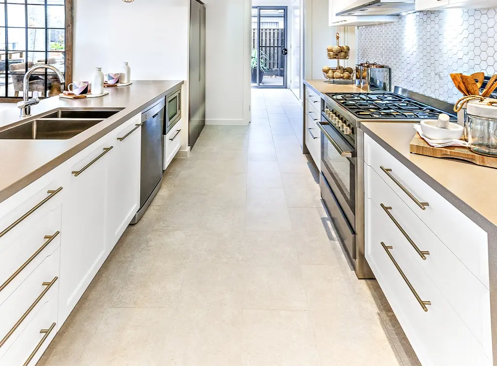 Tile kitchen flooring