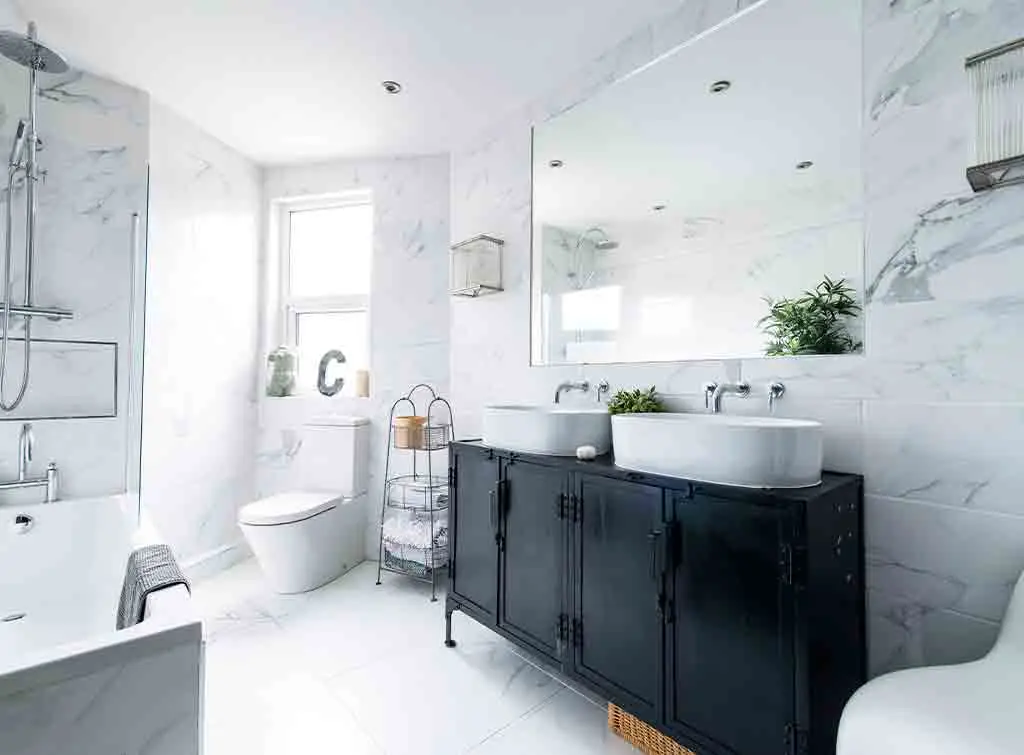 monochrome bathroom home renovation ideas