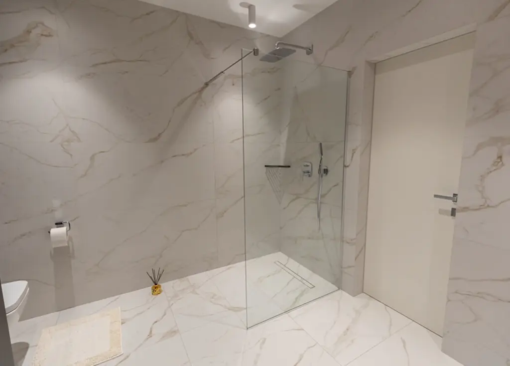 Walk in shower for disabled access