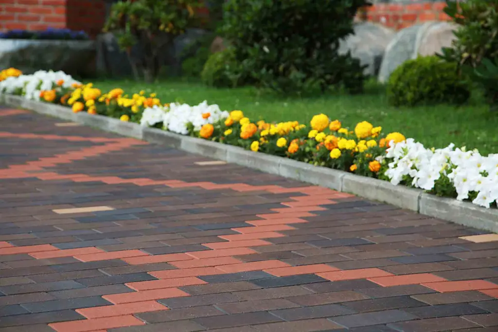 monoblock paving on a driveway