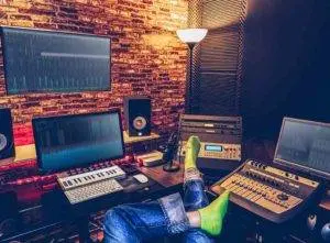 A small home recording studio